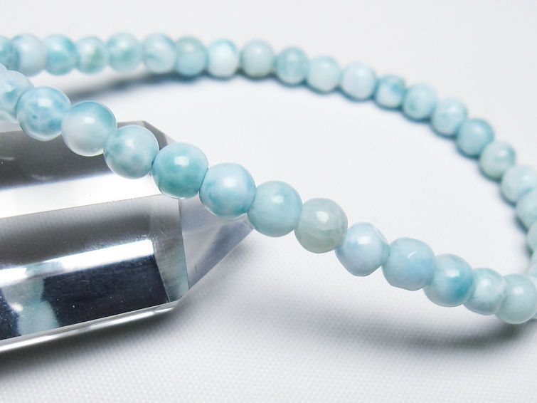 ラリマー ブレスレット 5mm 一点物 メール便可 [M便 1/10] 111-47889