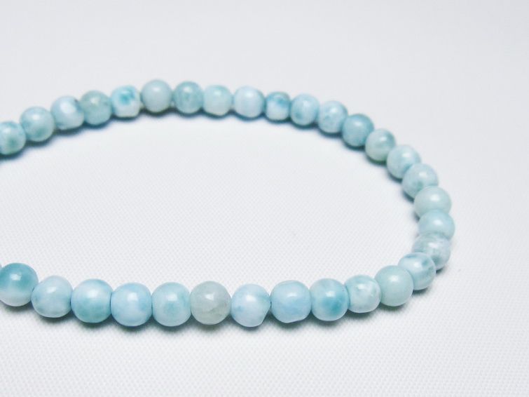 ラリマー ブレスレット 5mm 一点物 メール便可 [M便 1/10] 111-47889