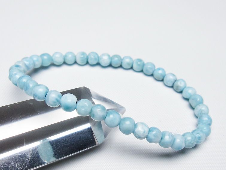 ラリマー ブレスレット 5mm 一点物 メール便可 [M便 1/10] 111-47890