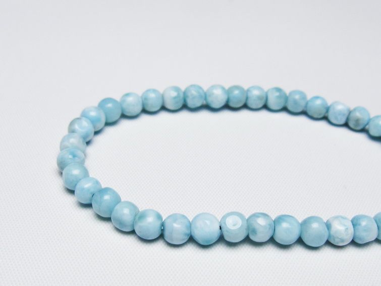 ラリマー ブレスレット 5mm 一点物 メール便可 [M便 1/10] 111-47890