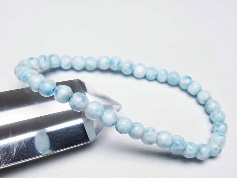 ラリマー ブレスレット 5mm 一点物 メール便可 [M便 1/10] 111-47891