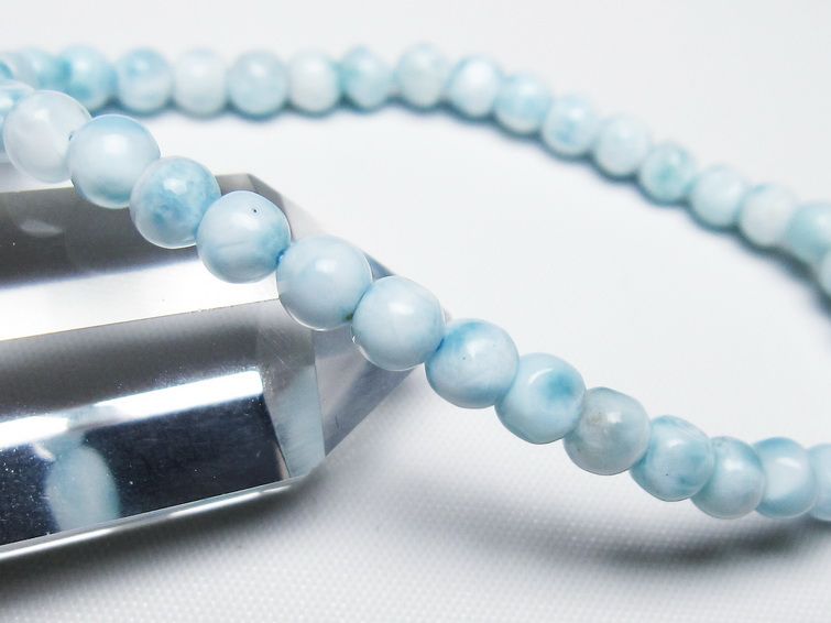 ラリマー ブレスレット 5mm 一点物 メール便可 [M便 1/10] 111-47892