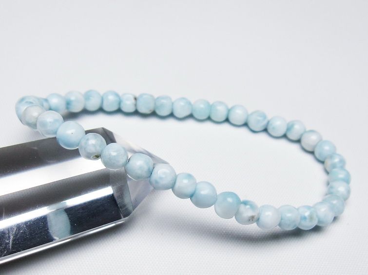 ラリマー ブレスレット 5mm 一点物 メール便可 [M便 1/10] 111-47895