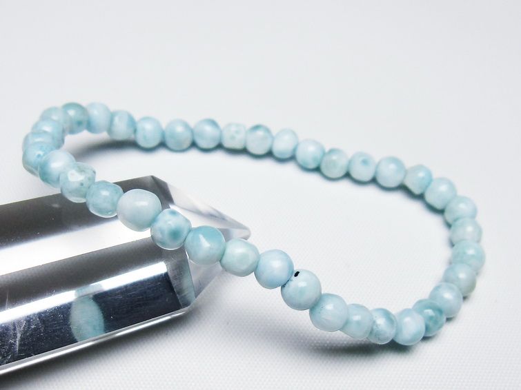 ラリマー ブレスレット 5mm 一点物 メール便可 [M便 1/10] 111-47897