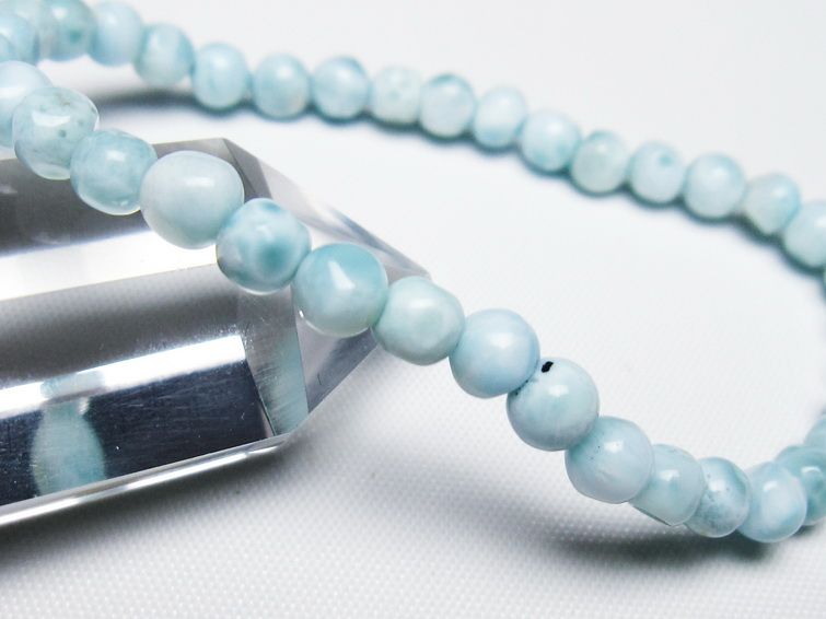 ラリマー ブレスレット 5mm 一点物 メール便可 [M便 1/10] 111-47897
