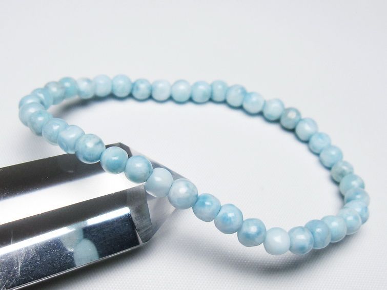 ラリマー ブレスレット 5mm 一点物 メール便可 [M便 1/10] 111-47898