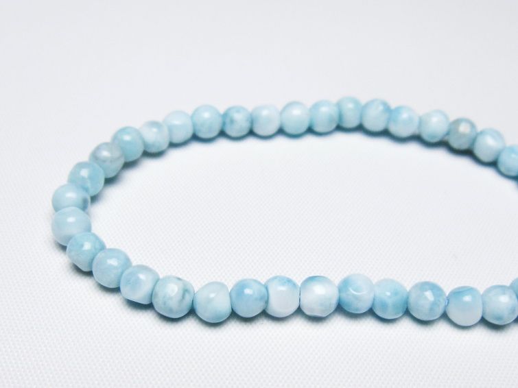 ラリマー ブレスレット 5mm 一点物 メール便可 [M便 1/10] 111-47898