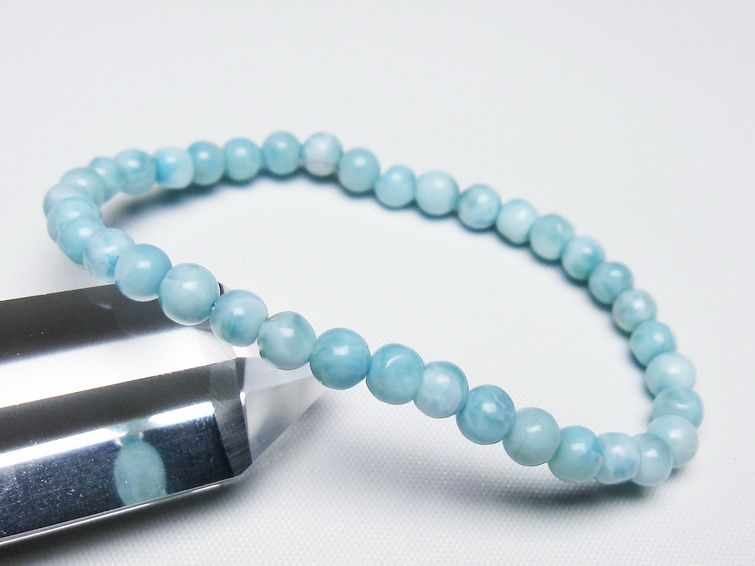 ラリマー ブレスレット 5mm 一点物 メール便可 [M便 1/10] 111-47899