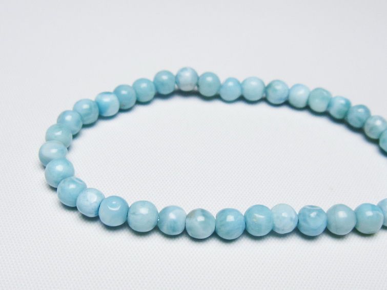 ラリマー ブレスレット 5mm 一点物 メール便可 [M便 1/10] 111-47899
