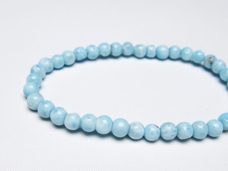 ラリマー ブレスレット 5mm 一点物 メール便可 [M便 1/10] 111-47900