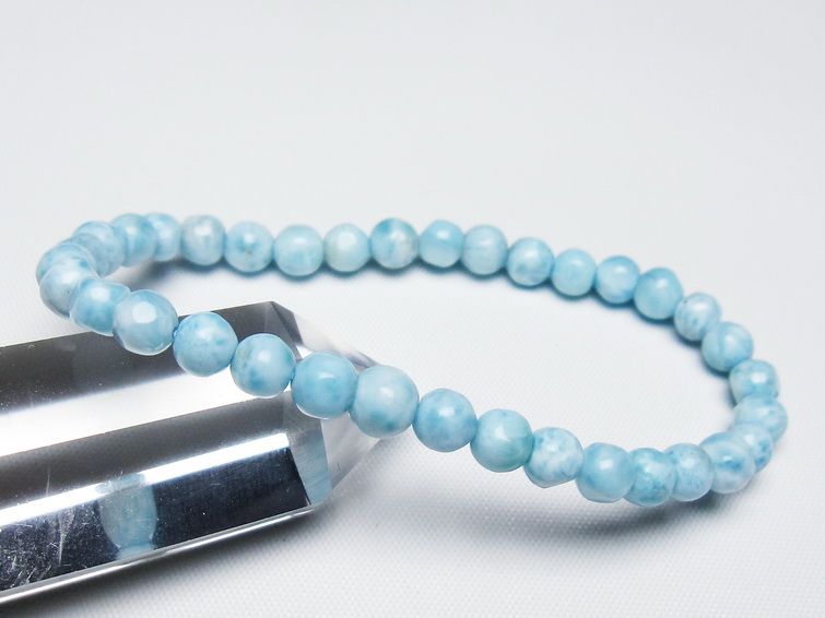 ラリマー ブレスレット 5mm 一点物 メール便可 [M便 1/10] 111-47902