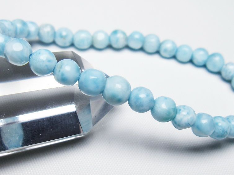ラリマー ブレスレット 5mm 一点物 メール便可 [M便 1/10] 111-47902