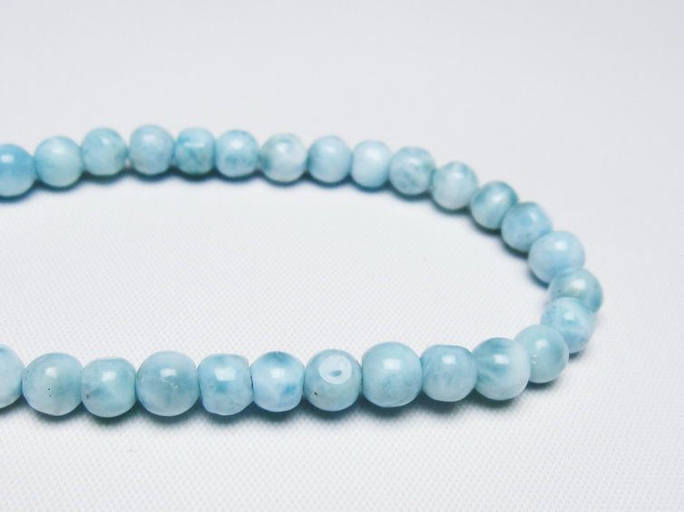 ラリマー ブレスレット 5mm 一点物 メール便可 [M便 1/10] 111-47903