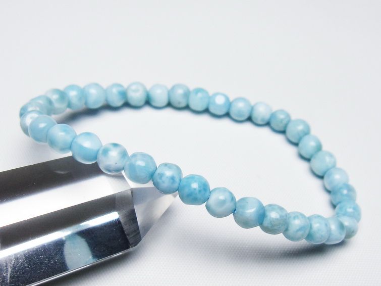 ラリマー ブレスレット 5mm 一点物 メール便可 [M便 1/10] 111-47904