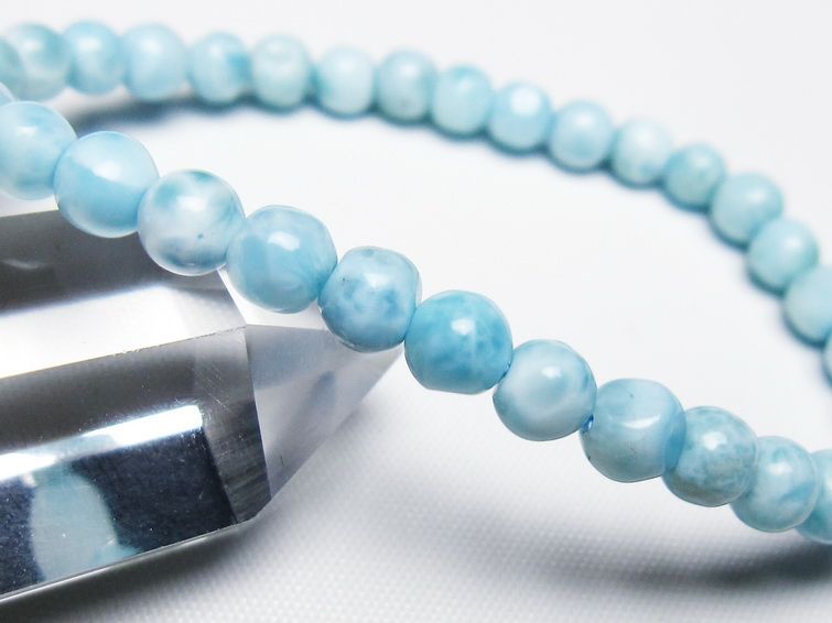 ラリマー ブレスレット 5mm 一点物 メール便可 [M便 1/10] 111-47904