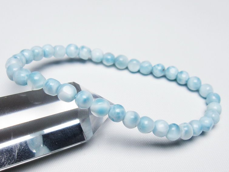 ラリマー ブレスレット 5mm 一点物 メール便可 [M便 1/10] 111-47907