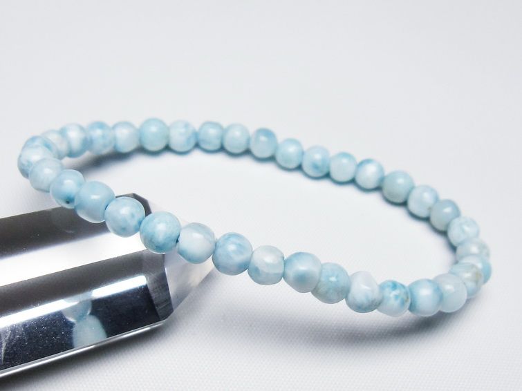 ラリマー ブレスレット 5mm 一点物 メール便可 [M便 1/10] 111-47908