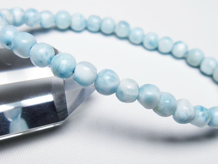 ラリマー ブレスレット 5mm 一点物 メール便可 [M便 1/10] 111-47908