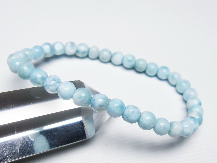 ラリマー ブレスレット 5mm 一点物 メール便可 [M便 1/10] 111-47909