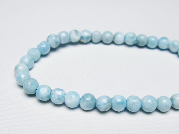 ラリマー ブレスレット 5mm 一点物 メール便可 [M便 1/10] 111-47909