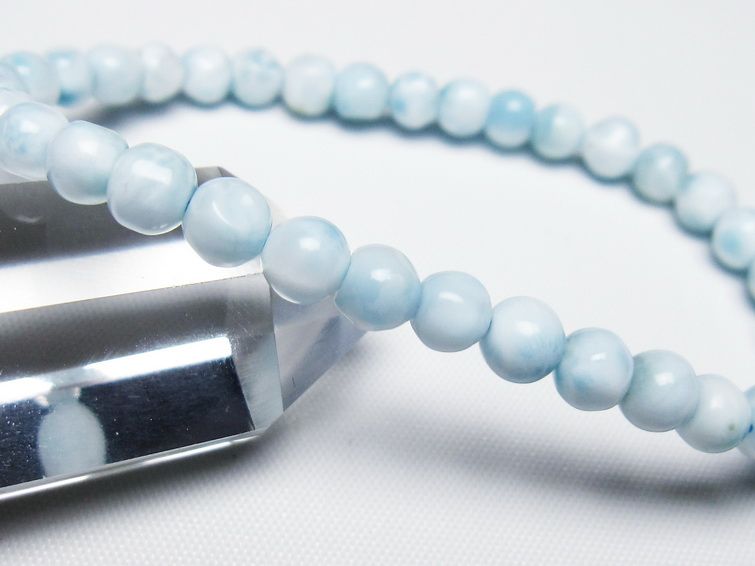 ラリマー ブレスレット 5mm 一点物 メール便可 [M便 1/10] 111-47910