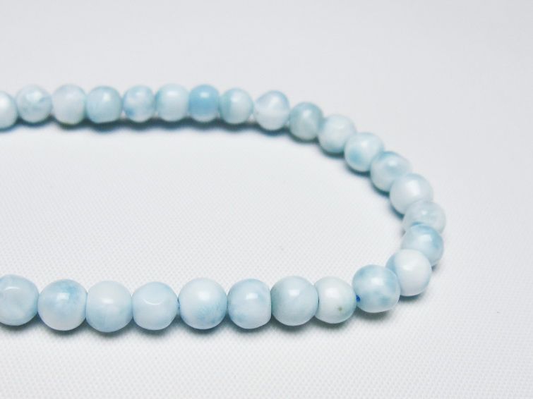 ラリマー ブレスレット 5mm 一点物 メール便可 [M便 1/10] 111-47910