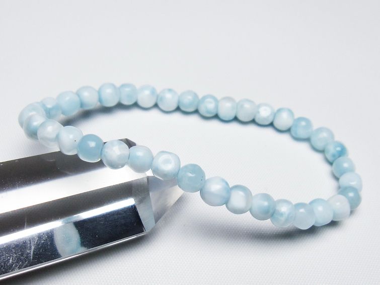 ラリマー ブレスレット 5mm 一点物 メール便可 [M便 1/10] 111-47913