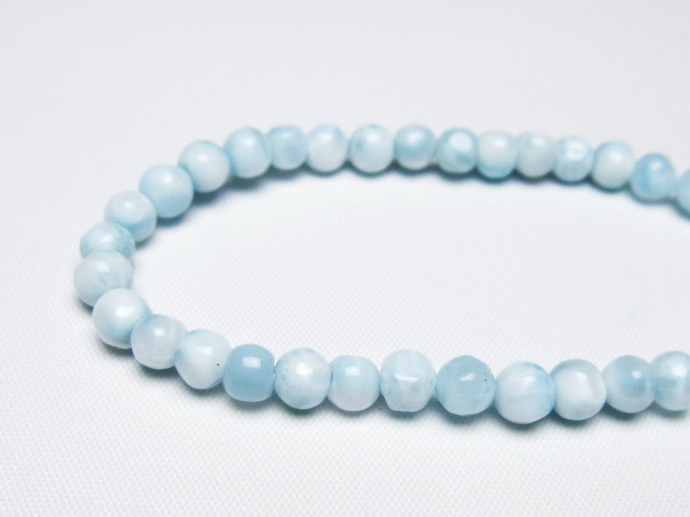 ラリマー ブレスレット 5mm 一点物 メール便可 [M便 1/10] 111-47913