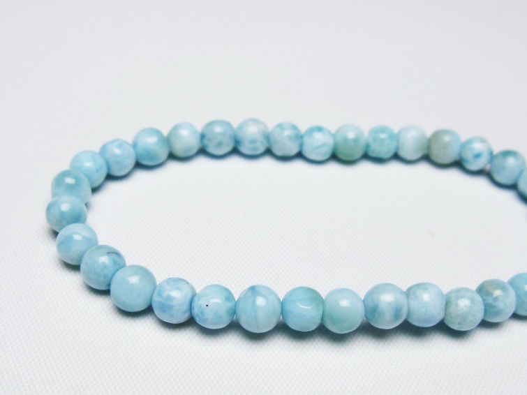 ラリマー ブレスレット 5mm 一点物 メール便可 [M便 1/10] 111-47915