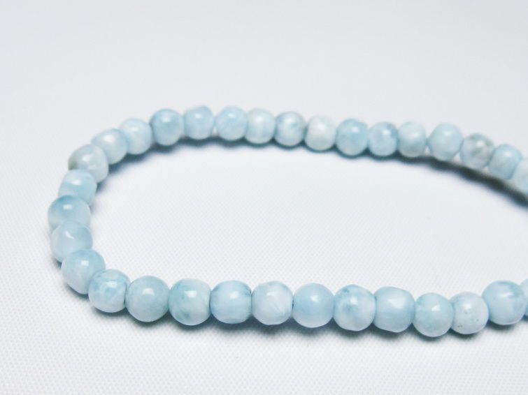 ラリマー ブレスレット 5mm 一点物 メール便可 [M便 1/10] 111-47916