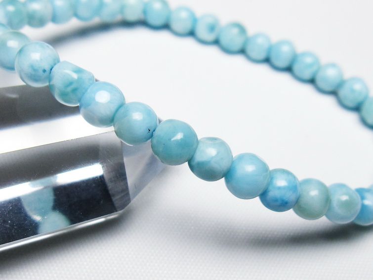 ラリマー ブレスレット 5mm 一点物 メール便可 [M便 1/10] 111-47928