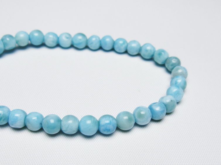 ラリマー ブレスレット 5mm 一点物 メール便可 [M便 1/10] 111-47928