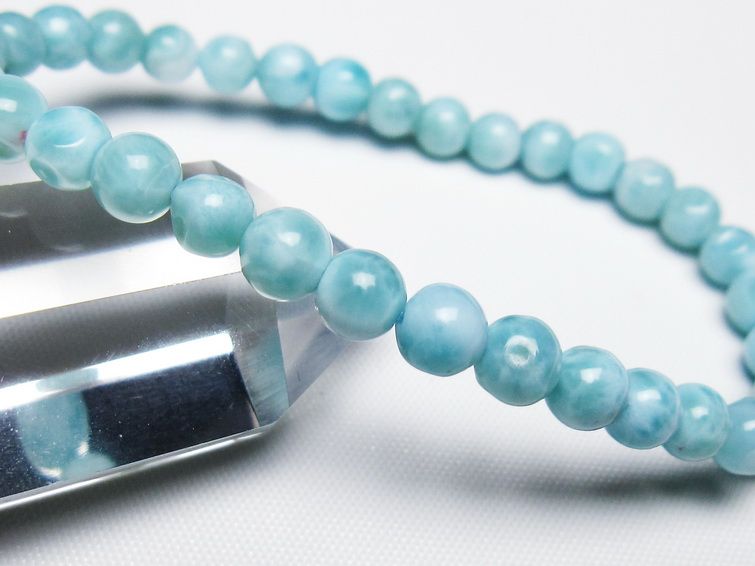 ラリマー ブレスレット 5mm 一点物 メール便可 [M便 1/10] 111-47929