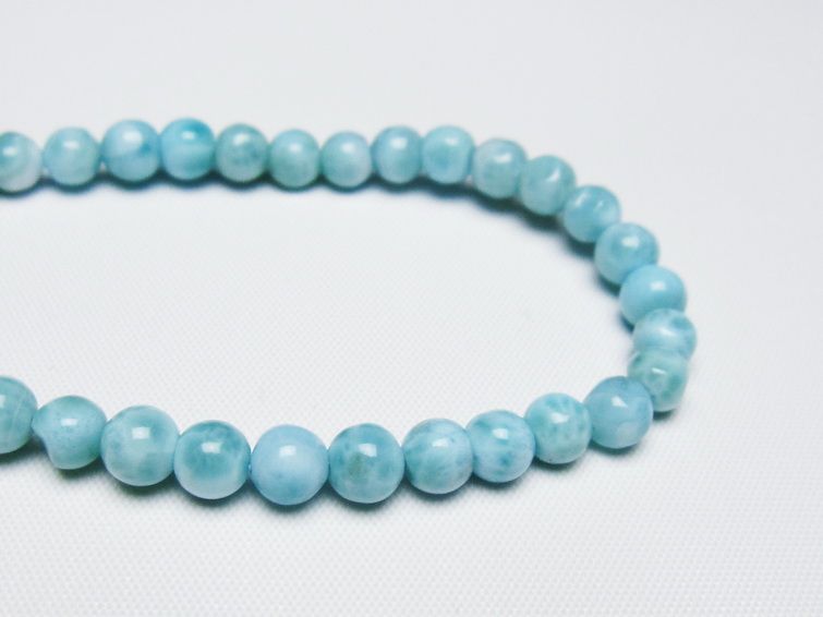ラリマー ブレスレット 5mm 一点物 メール便可 [M便 1/10] 111-47929