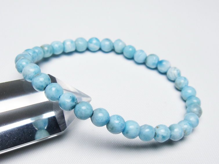 ラリマー ブレスレット 5mm 一点物 メール便可 [M便 1/10] 111-47930
