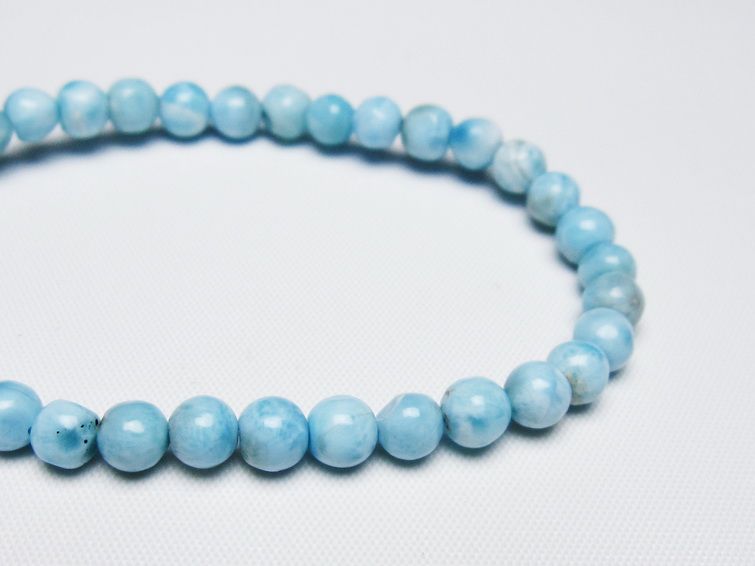 ラリマー ブレスレット 5mm 一点物 メール便可 [M便 1/10] 111-47930