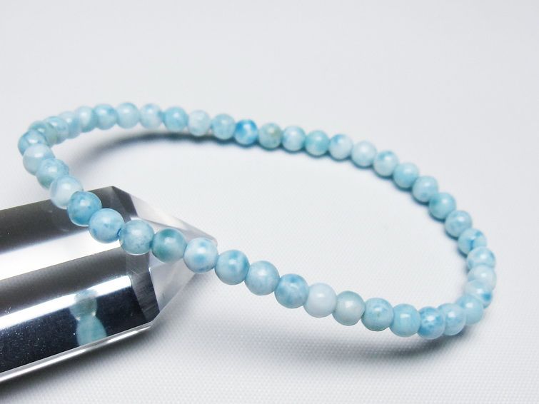 ラリマー ブレスレット 4mm 一点物 メール便可 [M便 1/10] 111-47931