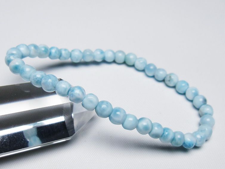 ラリマー ブレスレット 5mm 一点物 メール便可 [M便 1/10] 111-47933