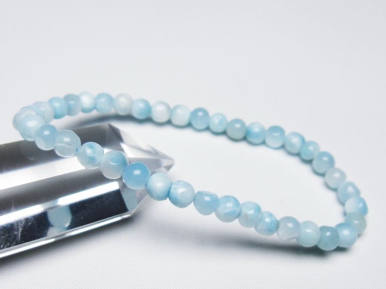 ラリマー ブレスレット 5mm 一点物 メール便可 [M便 1/10] 111-47934