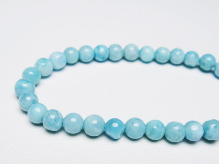 ラリマー ブレスレット 6mm 一点物 メール便可 [M便 1/10] 111-47949