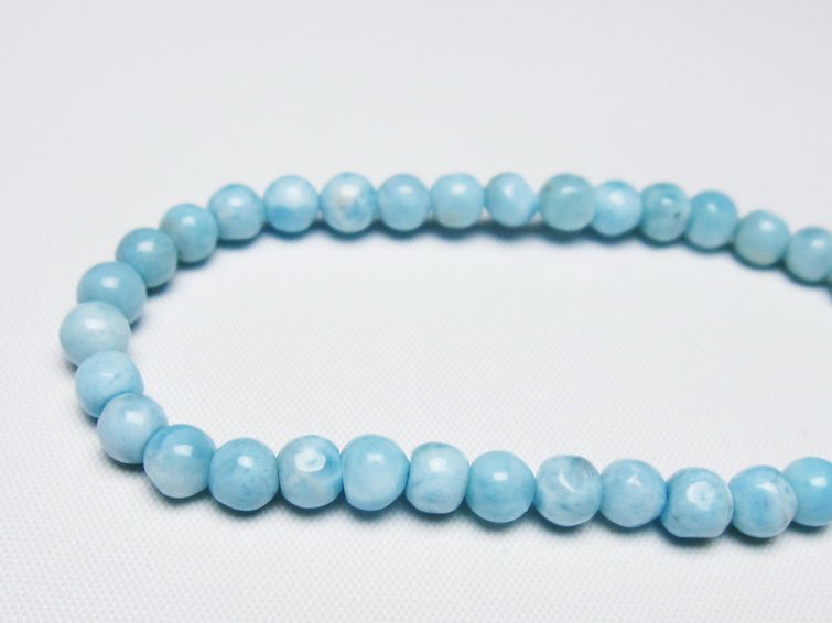 ラリマー ブレスレット 5mm 一点物 メール便可 [M便 1/10] 111-47953