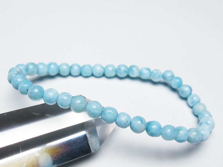 ラリマー ブレスレット 5mm 一点物 メール便可 [M便 1/10] 111-47954
