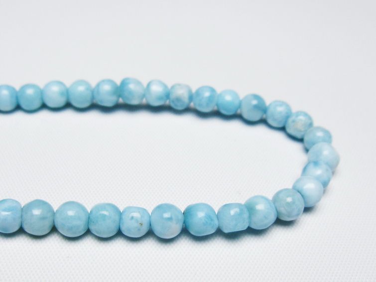 ラリマー ブレスレット 5mm 一点物 メール便可 [M便 1/10] 111-47954