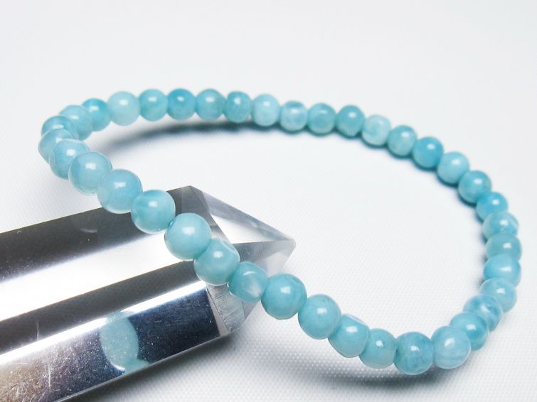 ラリマー ブレスレット 5mm 一点物 メール便可 [M便 1/10] 111-47955