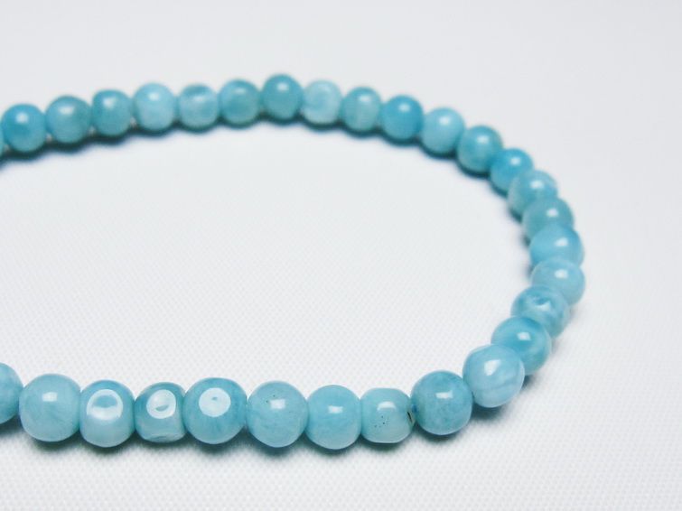 ラリマー ブレスレット 5mm 一点物 メール便可 [M便 1/10] 111-47955