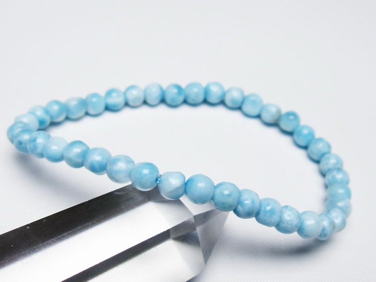 ラリマー ブレスレット 5mm 一点物 メール便可 [M便 1/10] 111-47957