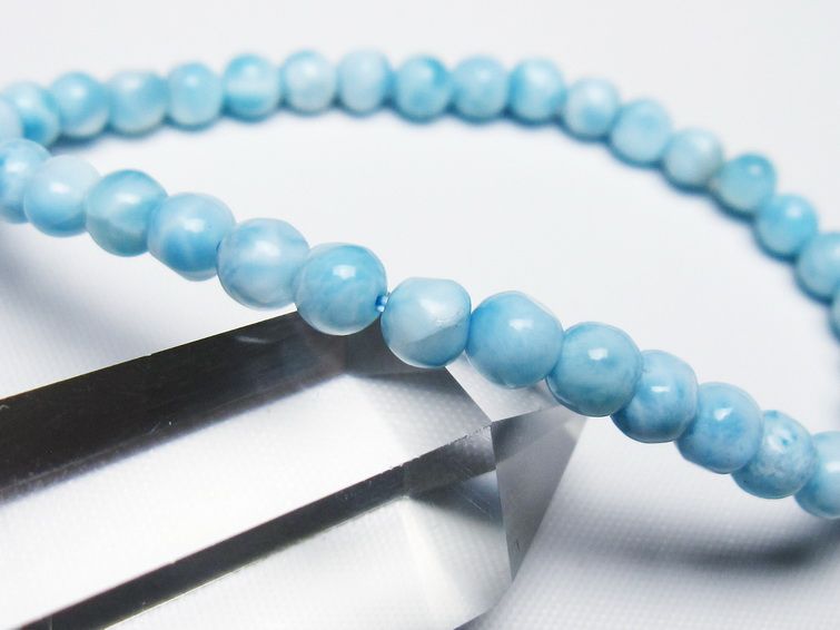 ラリマー ブレスレット 5mm 一点物 メール便可 [M便 1/10] 111-47957