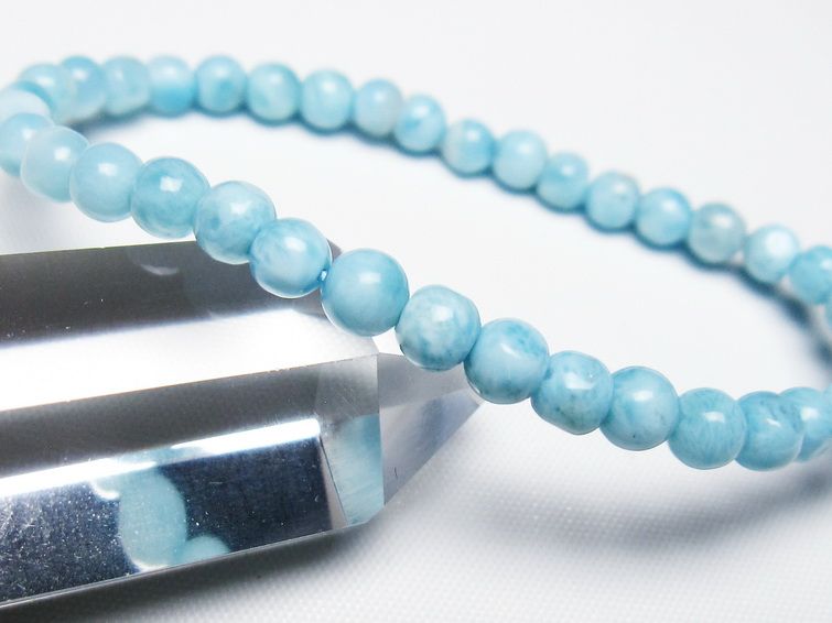 ラリマー ブレスレット 5mm 一点物 メール便可 [M便 1/10] 111-47958