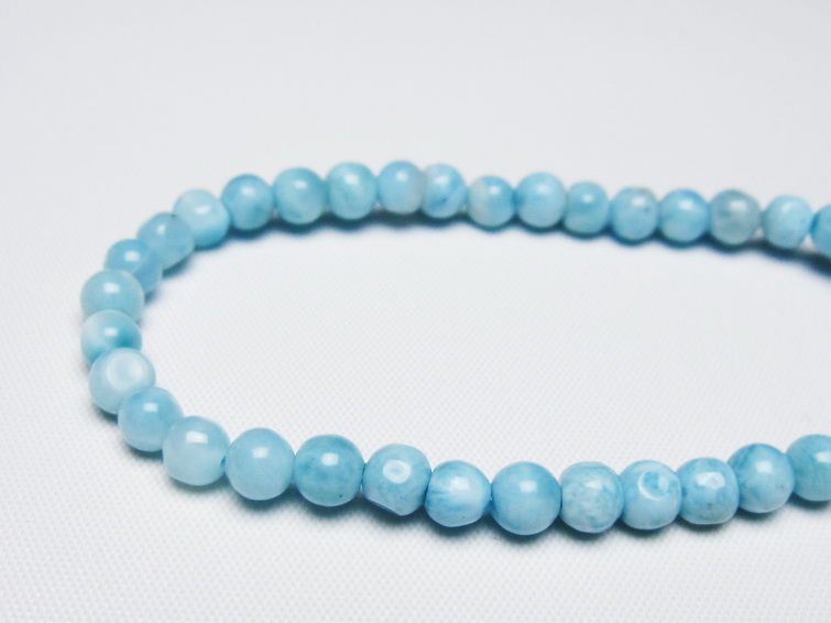 ラリマー ブレスレット 5mm 一点物 メール便可 [M便 1/10] 111-47958