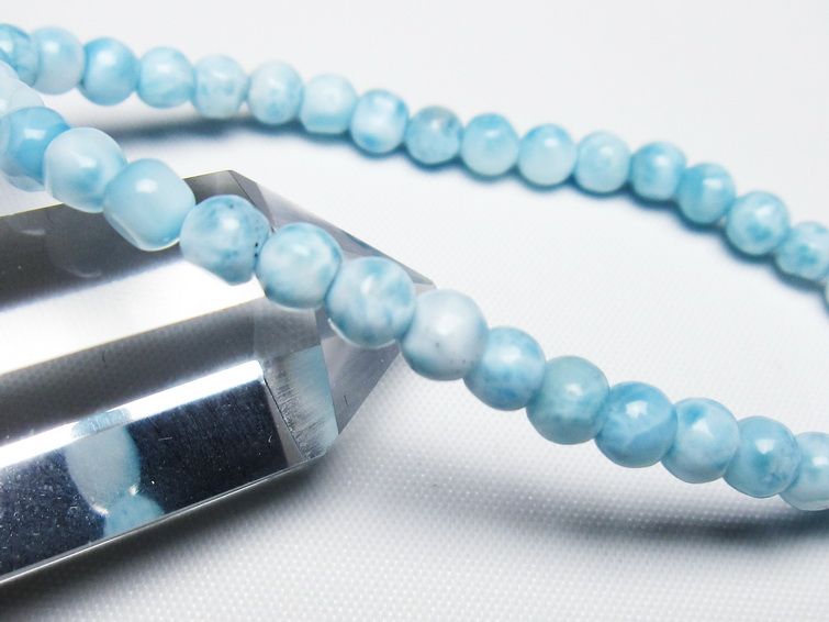 ラリマー ブレスレット 5mm 一点物 メール便可 [M便 1/10] 111-47962